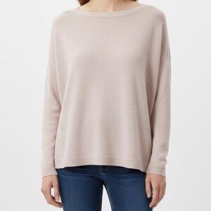 Eileen Fisher Round Neck Sweater Large Dusty Rose Pink Organic Linen Cotton